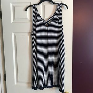 Navy striped dress